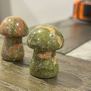 Unakite Green and Pink Mushroom Crystal - priced per mushroom